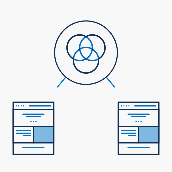 Venn diagram and sites icon