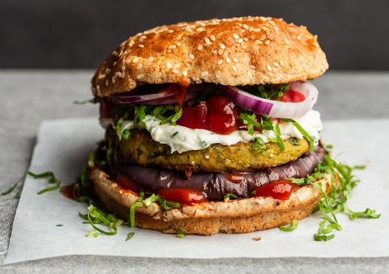 A veggie burger