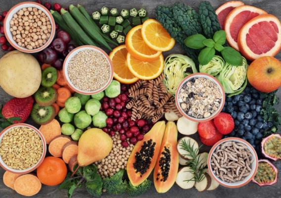 Assortment of vegetables and fruits