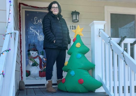 Rochelle Hall on her porch