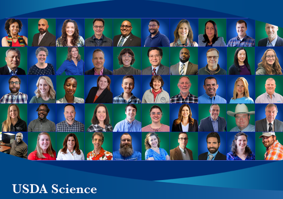 A collage of engineers with USDA Science header